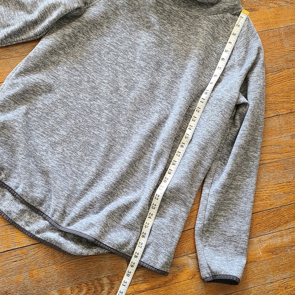 TEK Gear Essential Fleece Relaxed Turtleneck Heathered Gray Stripe XXL - Picture 2 of 15